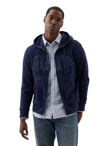 Gap Logo Hoodie Hooded Full Zip Sweatshirt Sudadera, Tapiz Azul