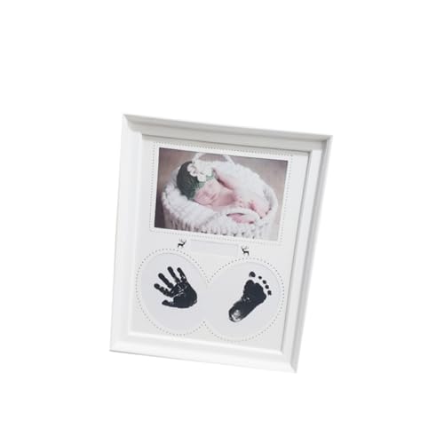 Totority Baby Photo Frame Hand Footprint Frame for Newborns Baby's First Footprint Present