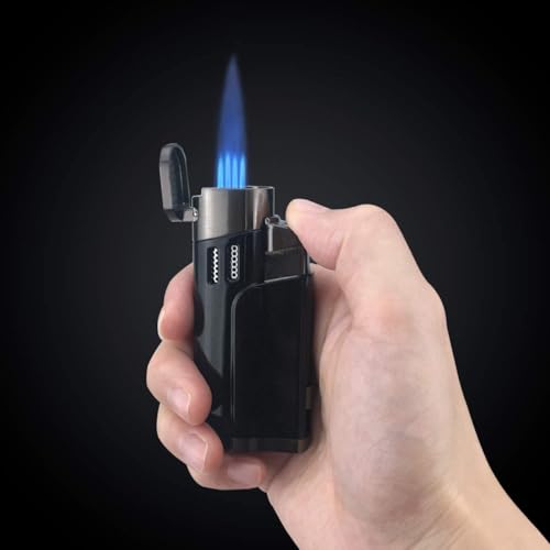 Encendedor de llama torch recargable de butano para cigarros miniatura 5