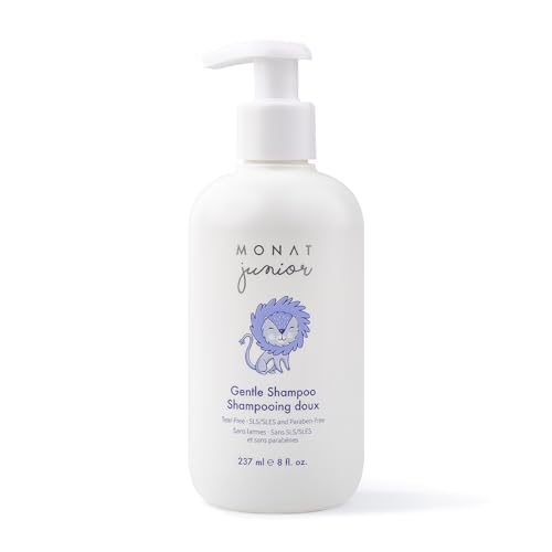 MONAT Junior™ Gentle Shampoo - A safe, Gentle and Non-irritating Hair Shampoo for children. All Natural Tear-free, Sulfate &amp; Paraben-free - Net Wt. 237 ml / 8 fl. Oz