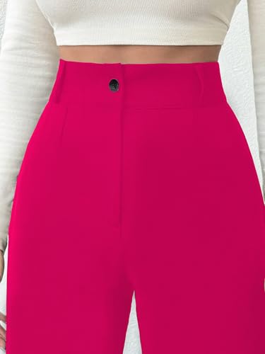 Image of Toochki Trousers for Woman Pants Women's Formal Office Korean | Black Track Pant | Straight | Cotton Spandex Stretchable Trouser | High-Waisted Bottom Wear