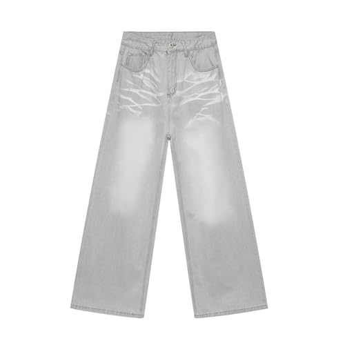 Men's Denim Jeans Korean Style Loose Straight Leg Casual Loose Daily Commuting Office Weekend Pants for Men2