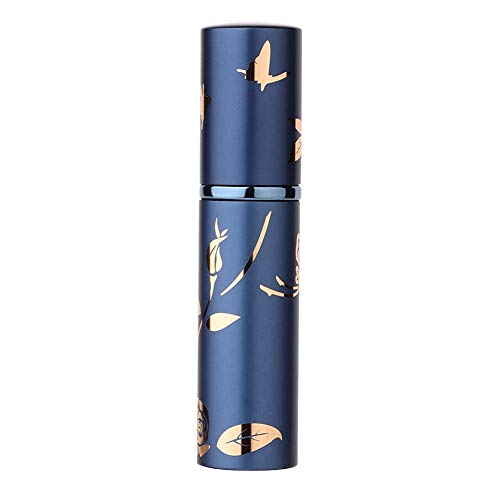Vaporisateur Parfum Vide Rechargeable Portable - Bouteille de Parfum avec 4 Couleurs Pour Sac à Main, Poche ou Bagage, 10 ml (Bleu)