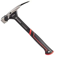 Würth Profi Latthammer 600g - extrem robuster und aus einem Stück voll geschmiedeter Hammer mit 2K Griff und Magnethalter, Zimmermannshammer, Länge 33cm | 0715733130
