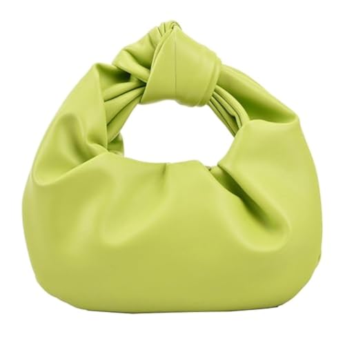 Bolso de mano de cuero arrugado en forma de nube para mujer miniatura 1