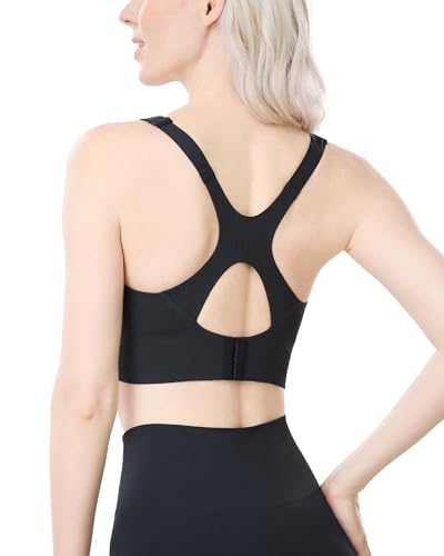 Momcozy Nursing Bras for Breastfeeding, Ribbed Maternity Bra with Racerback, Soft Stretchy Nursing Sports Bra for Yoga