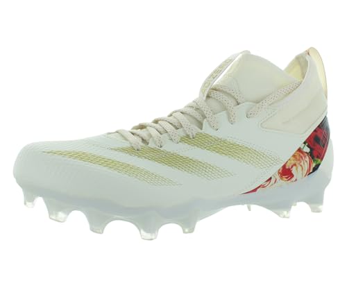 Image of adidas Adizero Impact Unisex Shoes Size 10.5, Color: Off White /Gold Metallic /Footwear White-White