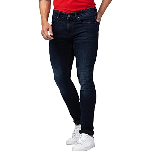 Image of Spykar Men Mid Rise Cotton Slim Fit Narrow Length Jeans (Skinny)