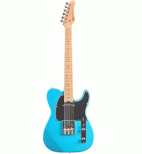 KGD Guitarra Eléctrica Sólida Compuesta por un Cuerpo de Caoba Tostada y Cuello de Arce, Guitarra...