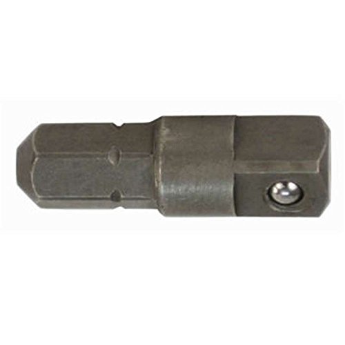Square Driver Adapter Head, 1/4" Male Hex Drive to 3/8" Male Square