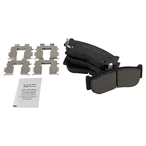 Image of TRQ Rear Brake Pad and Rotor Set Ceramic Rotors Calipers Hoses Compatible with 2007-2009 Hyundai Santa Fe