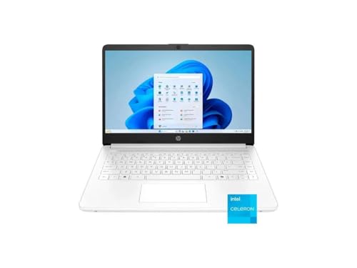 HP 14-d3000 14-dq3220nr 14" Touchscreen Notebook - HD - Intel Celeron N4500-4 GB - Snowflake White, Snow White - Intel Chip - 1366 x 768 - Windows 11 Home in S Mode - Intel UHD Graphics - Front Came