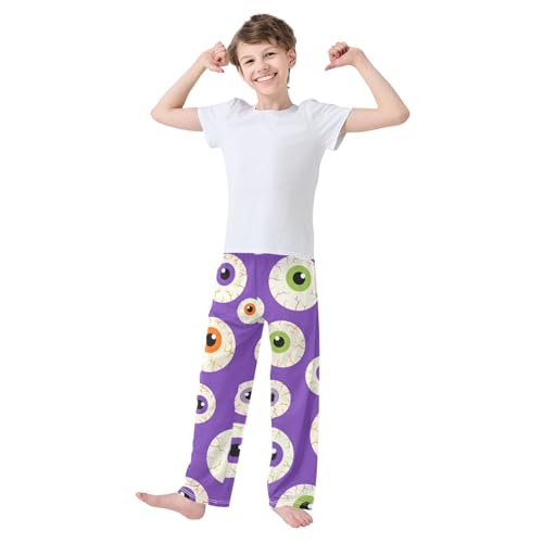 Eyeballs Boys Pants Boys Athletic Pants Long Pant for Boy with Pockets Wide-Leg Size 6-14Y3
