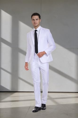 Mens Suits Slim Fit 3 Piece Tuxedo Suits for Men Prom Homecoming Formal Dress Jacket Vest Pants Set with Tie2