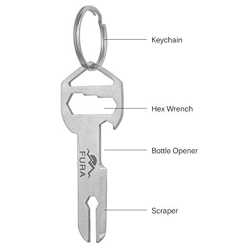 Ferramenta EDC, Andoer 12 Pcs Outdoor EDC Tool Ferramenta Multifuncional de Aço Inoxidável Chaveiro