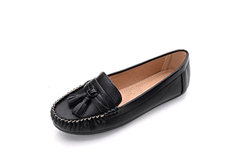 Mlia Lady Womens Casual Slip On Loafer Moccasins Flats Driving & Walking Shoes Yvonne01 Silver 7.5