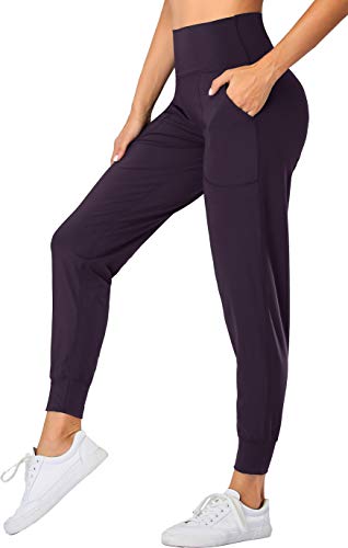 Image of Oalka Women's Joggers High Waist Yoga Pockets Sweatpants Sport Workout Pants