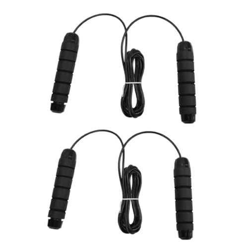Jump Rope, 2 piezas de velocidad omitiendo la cuerda con rodamientos de bolas para entrenamiento de velocidad de ejercicio salto extremo