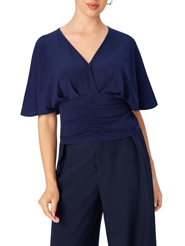 CIDER Peplum Tops for Women Trendy V Neck Cute Going Out Shirt Casual Slim Fit Early Fall Fashion4