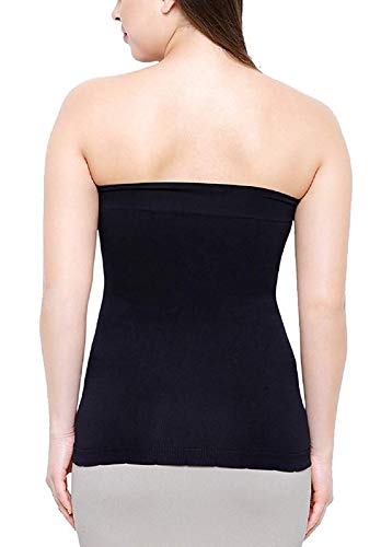 Image of Women's /Girl's Strapless Stretchable Long Bandeau Tube Top Camisole Free Size