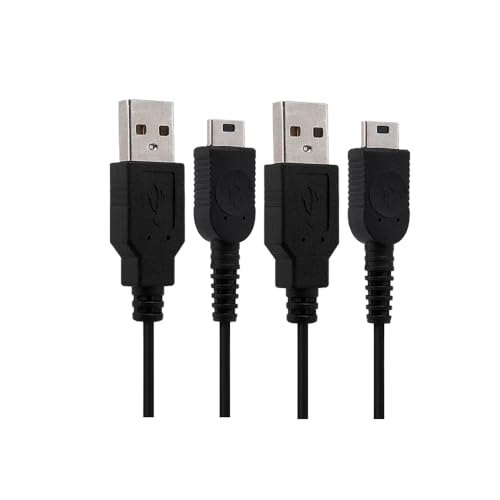 WICAREYO Lot de 2 Câbles USB, Compatible pour Game Boy Micro GBM 1,2 M / 3,9 FT