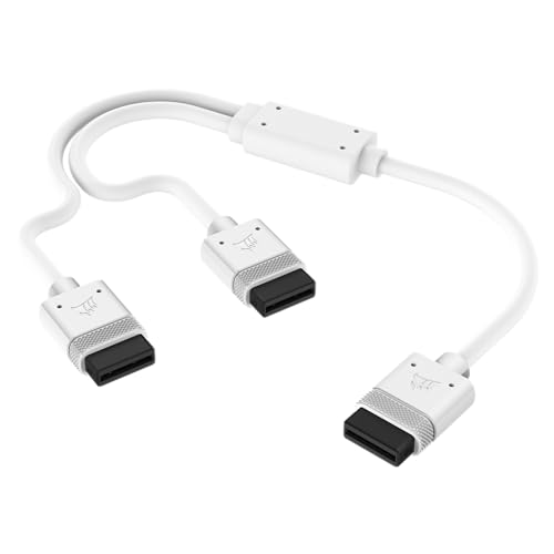 Corsair iCUE LINK Y-Cable - 600mm Straight - White, 23.622 inches x 0.5 cm - Image 2
