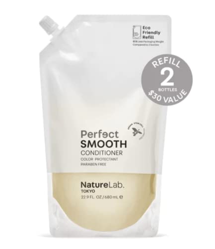 Naturelab. Tokyo Perfect Smooth Conditioner: Eco-Friendly Refill Pouch: Lightweight Moisturizing Conditioner For Smoother Frizz-Free Hair I 22.9 Fl Oz / 680Ml #TOP6