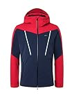 KJUS Men Boval Jacket Colorblock-Blau-Rot, Herren Regenjacke, Größe 56 - Farbe Atlanta Blue - Scarlet