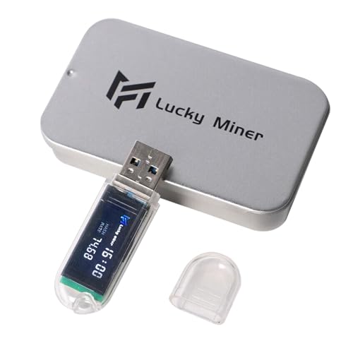 Bitcoins Miner USB Lucky Miner LV03, 250KH/S Lottery Miner, BTC Crypto Solo Miner 2.4GWiFi Mini Bitcoins Mining Machine for Home Use