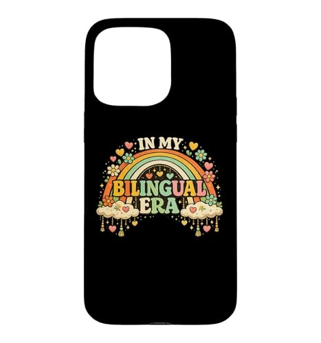 In My Bilingual Era Boho Rainbow �f���A�������Q�[�W�e�B�[�`���[ �X�}�z�P�[�X iPhone 15 Pro Max �p