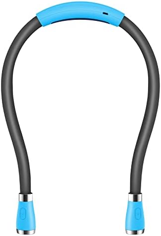 SingHong USB Rechargeable Neck Book Light for Reading in Bed, 4 LED Bulbs 4 Adjustable Brightness, Hands Free for Night Jogging or Mending Lamp (Blue)