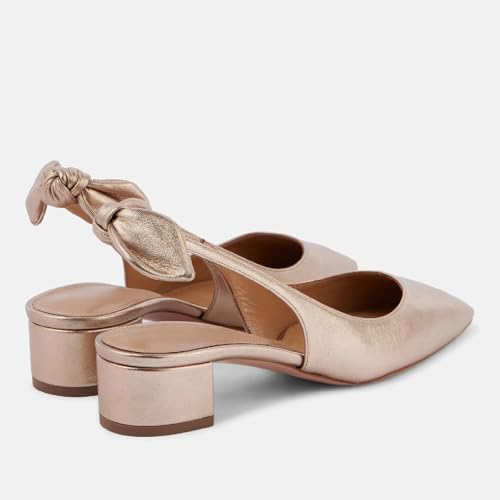 Women's Chunky Heel Square Closed Toe Slingback Pumps Chic Bowknot Slip On Mid Heel Slingback Shoes Date Party Dressy Block Heels for Women2