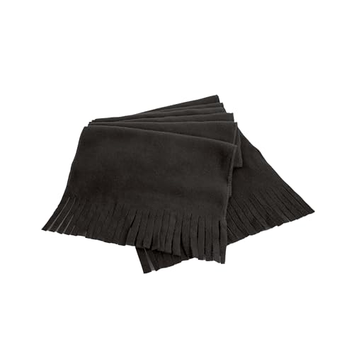 Image of Result Adults Unisex Active Fleece Winter Tassel Scarf (One Size) (Black)