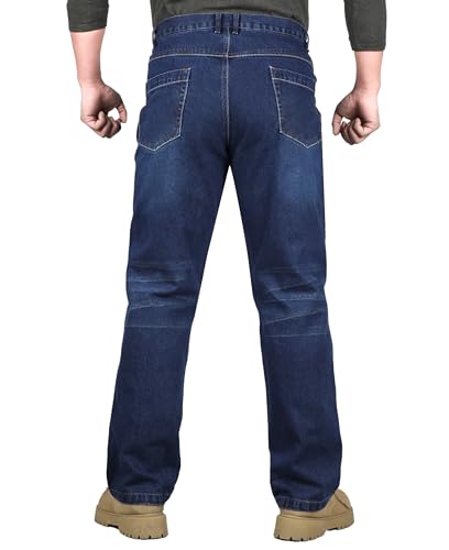 KONRECO FR Pants for Men Flame Resistant 14oz Heavy Duty Denim Pre-Washed Relaxed FR Jeans3