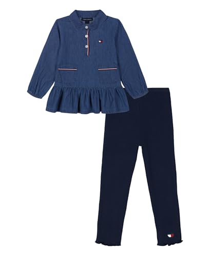 Image of Tommy Hilfiger Girls' 2-Piece Set, Shirt with Leggings