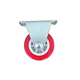 EKCOS 4 Pz/lotto Ruote Da 1.5 Pollici PVC Rosso Fondo Piatto Direzionale Alcuni Mute Morbido Unidirezionale Ruota Luce Mobili In Plastica