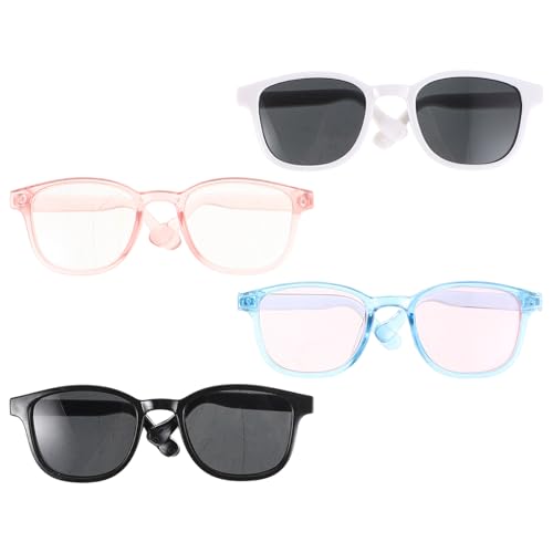 VALICLUD 4 Stück Hunde Sonnenbrillen für Kleine Haustiere UV Schutz Leichtes Kunststoffmaterial Bunt Haustier Fotoaccessoires für Party und Outdoor