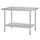 Vogue Edelstahltisch, 900 x 1200 x 700 mm, für Küche, Restaurant, gewerbliche Nutzung, Grau