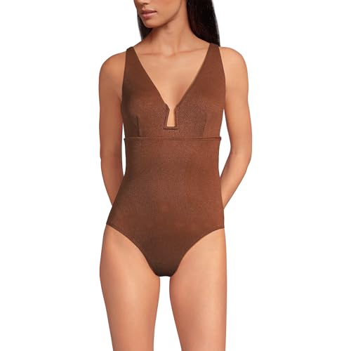 Lands' End Women's Crepe Rectangular Wire One Piece