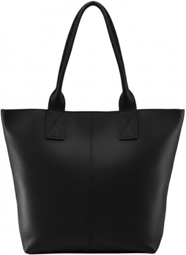 Bolsa Grande Feminina Tote Alça De Ombro Moderna Trabalho, Casual, Chique (Preto)