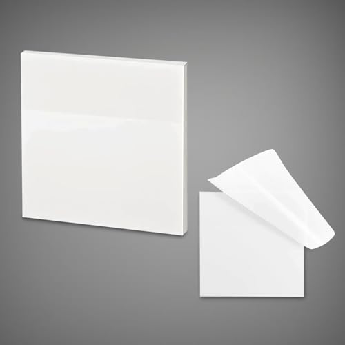Image of Transparent Sticky Note Pad, 100 Blank Sheets Self-Sticky Note Pads, 3x3 Inch Self Adhesive for Studying, Making Diagrams and Writing