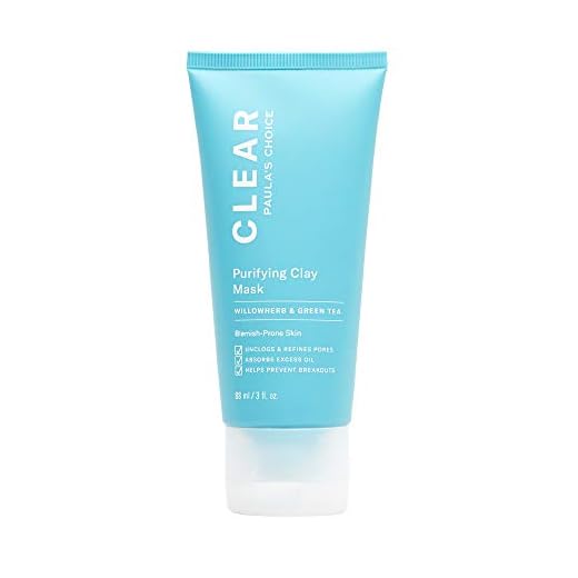 Paula's Choice - CLEAR Purifying Clay Face Mask with Oil Absorbing Bentonite, Kaolin & Salicylic Acid, Minimizes Large Pores & Redness, for Oily & Acne-Prone Skin, 3 Ounces