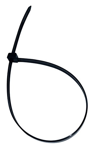 Cambridge 100 Pieces 17-in 175 Lb Tensile Strength Heavy Duty Cable Ties, Black UV Resistant, Nylon 6/6, UL Listed, Contractor Grade Quality Wire Ties