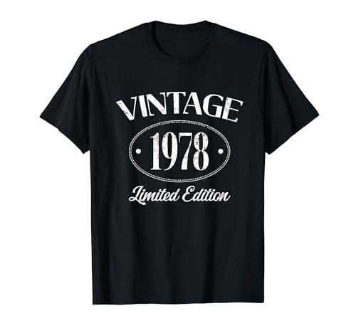 Year Of Birth Birthday Limited Edition Vintage 1978 T-Shirt