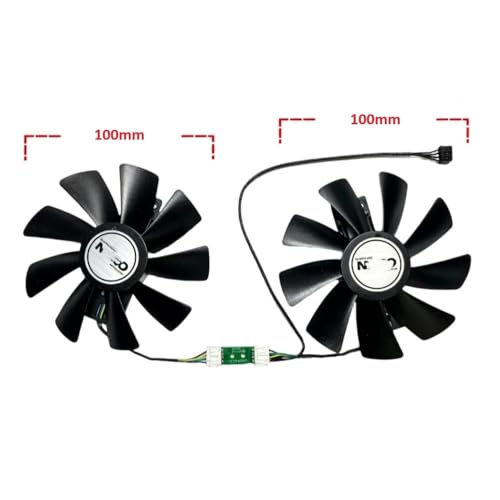 Set of 2 GPU Cooling Cooler Fans 100mm 4Pin PWM Replacement for Sapphire R9 380 R9 380X Nitro Graphics Card GAA8S2U DC 12V 0.45A 4Pin image 5