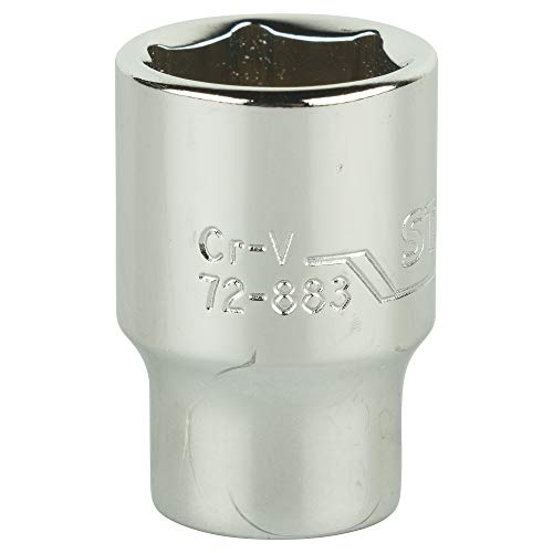 Image of STANLEY STMT72883-8B 1 /4-inch 12mm Chrome Vanadium Steel 6 Point Standard Socket (Silver)
