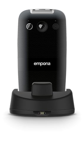 Emporia ACTIVE LTE – Mobiltelefon för äldre med stora knappar, svart