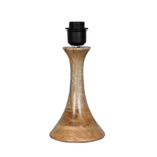 Image of Homesake Rustic Wood Table Lamp Bedside Wooden Desk Lamps for Living Bedroom Study Night, Kids Room, House Warming Festival Gift, Jungle Green Shade