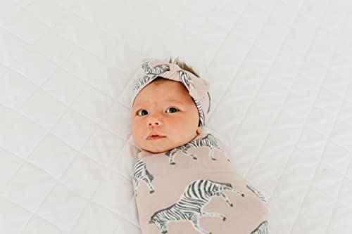 Image of Copper Pearl Swaddle Blankets for Newborns | Soft Stretchy Receiving Blankets for Boys and Girls | Large 46 x 46 Inch Baby Blankets | Lightweight and Breathable Swaddles | Zella