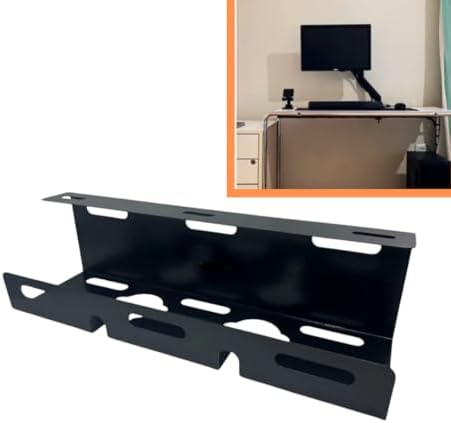 Suporte Organizador de Cabos e Fios em Aço para Mesa, Sistema Ocu...
